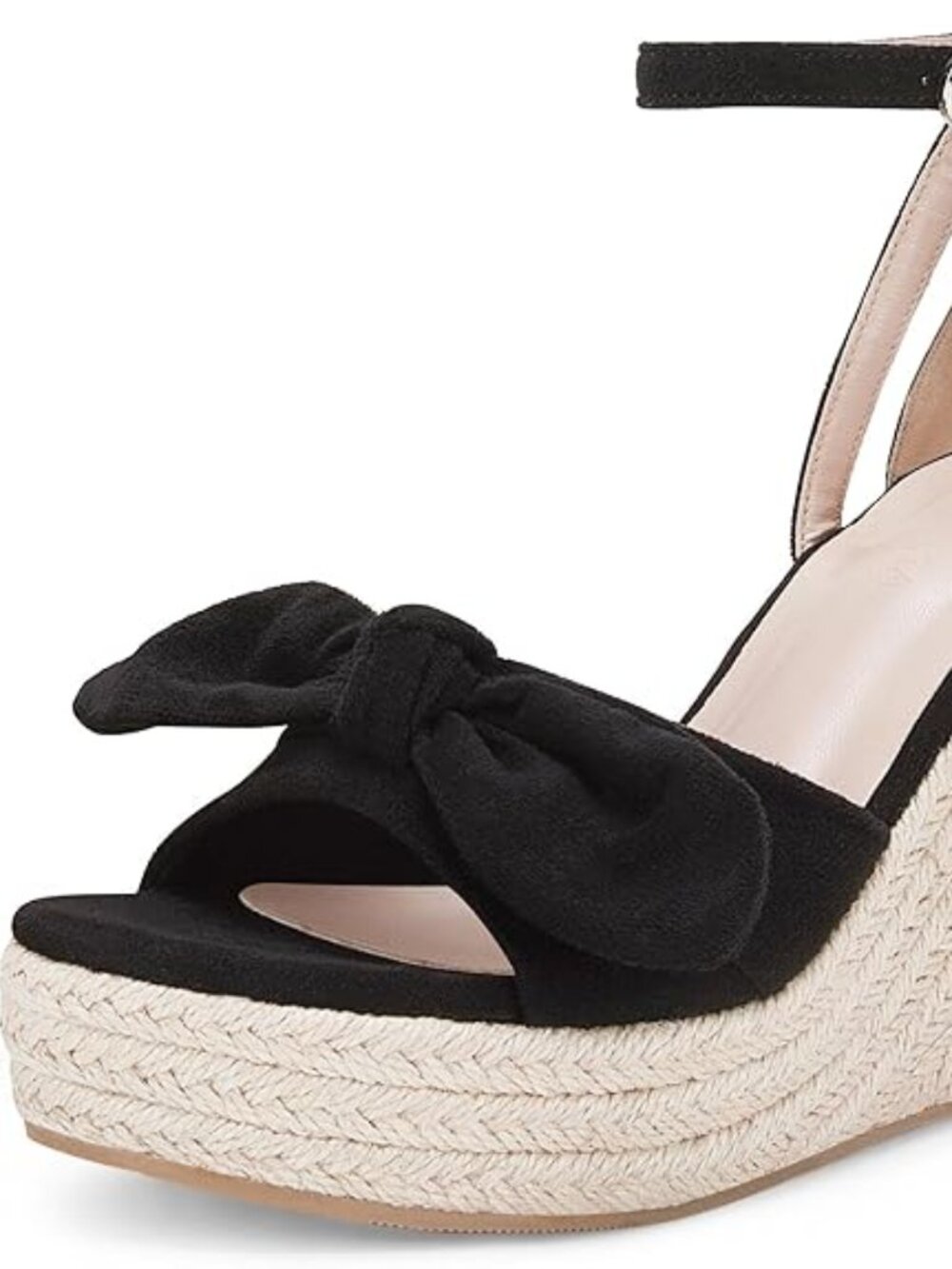 Womens Wedge Platform Sandals Cute Bowknot Open Toe Espadrille High Heels Buckle